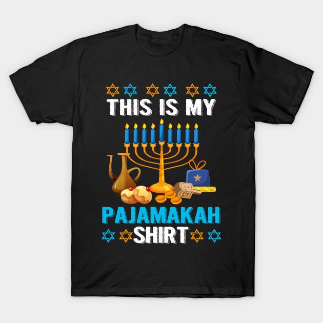 This is My Pajamakah Shirt Funny Hanukkah Pajama Gift T-Shirt by Dunnhlpp